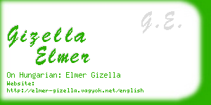 gizella elmer business card